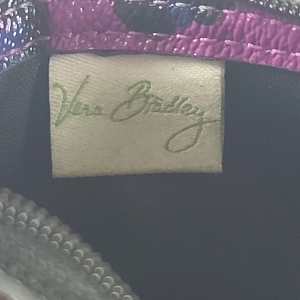 Vera Bradley Leather Leopard Coin Purse Purple - Picture 5 of 5